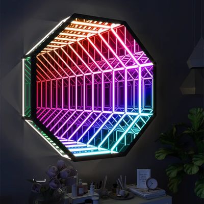 Bedroom Decor Delicate Art Deco Wall Signs With LED Infinity Mirror