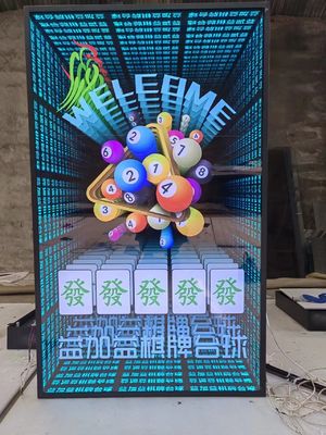 Infinite Visual Art Light Box Melle Abyss Mirror 3D Luminous Letter Logo Neon Billboard