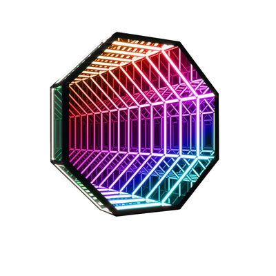 Neon Light Box Background Wall Logo Colorful Tunnel Mirror Abyss Mirror Luminous Logo
