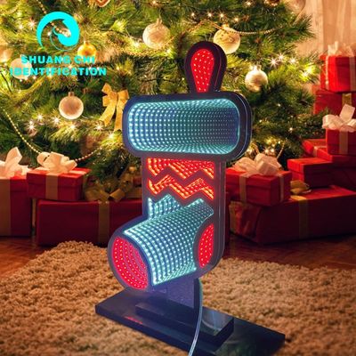 Home Decor Snowman Light Infinity Mirror with 1000lm Luminous Flux and Power Cord