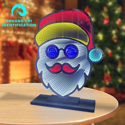 Home Decor Snowman Light Infinity Mirror with 1000lm Luminous Flux and Power Cord