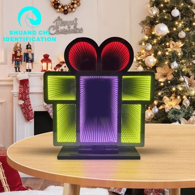 Home Decor Snowman Light Infinity Mirror with 1000lm Luminous Flux and Power Cord